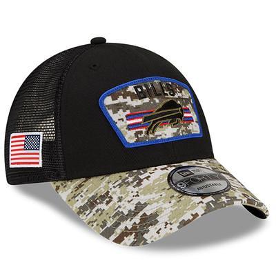 Men's New Era Black/Camo Las Vegas Raiders 2022 Salute to Service 9FORTY Snapback Trucker Hat