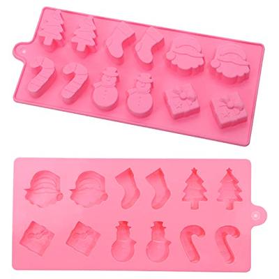 Whaline 4Pcs Valentine's Day Fondant Molds Rose Heart Lip Love Bear Gnome  Cupid Pattern 3D Silicone Mould Cupcake Cookie Baking Decorating Resin Mold