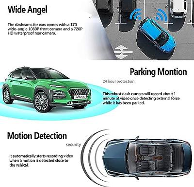 Dash Cam Front and Rear, Mini Dash Cam 1080P Full HD with 32GB SD Card,  2.45 inch IPS Screen, 2 Mounting Ways, Night Vision, WDR, Accident Lock,  Loop