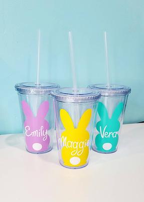 Easter Bunny 20oz Skinny Straight Tumbler drinkware - with straw