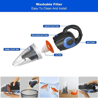 Handheld Vacuum Cleaner Cordless,8500pa Hand Vacuum Cordless