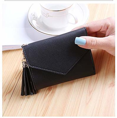 Fependu Slim Wallet for Women Thin Womens Card Holder RFID Blocking Genuine  Leather Small Wallets