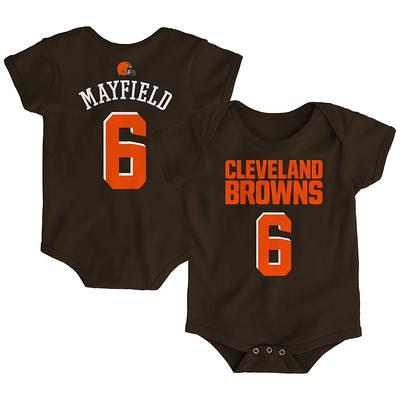 Youth Nick Chubb Brown Cleveland Browns Mainliner Player Name Number T-Shirt