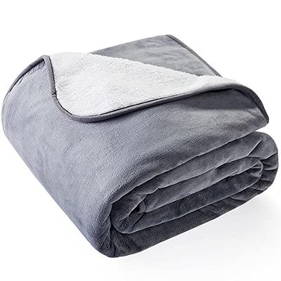 Luxury Large Fleece Blanket & Reversible Sherpa Blankets 400 GSM Sofa Bed  Throws