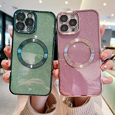 MGQILING Compatible with iPhone 11 Pro Max Magnetic Glitter Case, Luxury  Plating Cute Bling Clear Phone Case, Compatible with MagSafe for Women  Girls