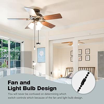 AIIGOU Ceiling Fan Pull Chains With Decorative, 2 Pieces Of Black Ceiling  Fan Chain Extenders 13.6 Inches Fit All Standard Ceiling Fans And Light  Fixtures，Pull Chain Extension With Connector. - Yahoo Shopping