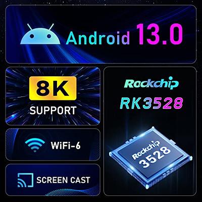 Android TV Box 13.0, TUREWELL TV Box 4GB RAM 64GB ROM RK3528 Quad-Core  64bit Cortex-A53, Smart TV Box Supports 2.4G/5G Dual-Band WiFi Bluetooth  5.0