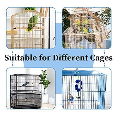 LUCKYERMORE 53 inch Black Stackable Big Bird Cage for Parakeet with Storage  Shelf, Wrought Iron Large Parrot Cage, Tall Bird Cage for Cockatiels