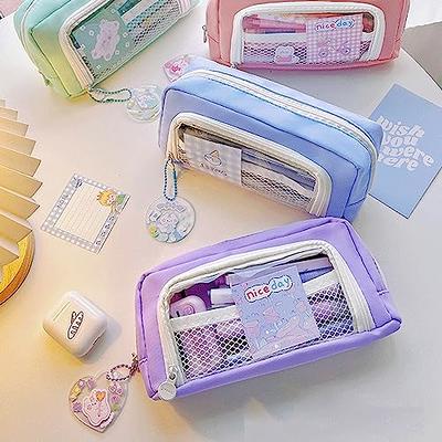 Kawaii Pencil Case Cute Pencil Case Aesthetic Cute Pencil Pouch Cute  Stationary Kawaii School Supplies for Teen Girls (Off White-B)… - Yahoo  Shopping