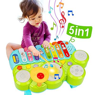 Baby Musical Toys 3 in 1 Piano Keyboard Xylophone Drum Set for 1