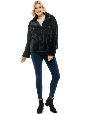 Time and Tru Women's Faux Fur Bungee Shacket, Sizes XS-3X - Yahoo