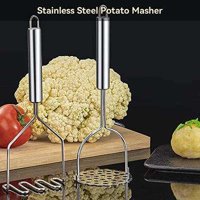 Heavy Duty Potato Masher, Stainless Steel Integrated Masher