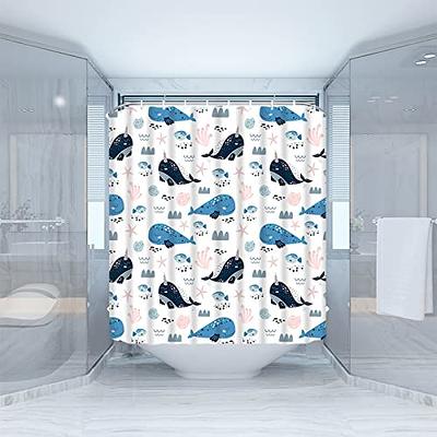 Cartoon Fishes Shower Curtain, Kids Shower Curtains With Hooks