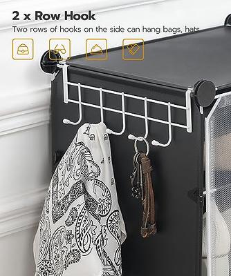 Over the Door Hanging Shoe Rack Organizer for Closet Door,Zapateras Storage  Holder with 24 Large Pockets,Black 