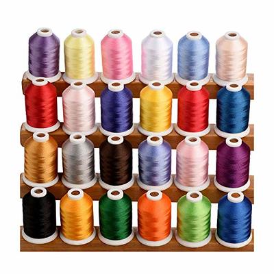 Simthread 60wt Sewing Embroidery Machine Thread Kit - 40 Colors 1100 Yards Spool for Brother Janome Etc Sewing Embroidery Machines