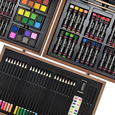 Sunnyglade 145 Piece Deluxe Art Set, Wooden Art Box & Drawing Kit