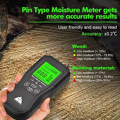 VOLCANOES CLUB Moisture Meter - Water Leak Detector - Wood