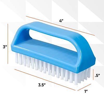 Superio Blue Nail Brush Cleaner with Handle, 3 Pack - Durable Brush  Scrubber To Clean Toes, Fingernails, Hand Scrubber All Surface Cleaning,  Heavy Duty Scrub Brush Stiff Bristles, Easy To Hold 
