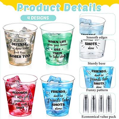 100 Shot Glasses Premium 1oz Clear Plastic Disposable Cups, Perfect  Container for Jello Shots, Condiments, Tasting, Sauce, Dipping, Samples