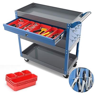 42 Pack Tool Box Organizer Tool Tray Dividers, Rolling Tool Chest Cart  Cabinet Workbench Desk Drawer Organization and Storage for Hardware, Parts,  Screws, Nuts, Small Tools Organization(Blue) - Yahoo Shopping