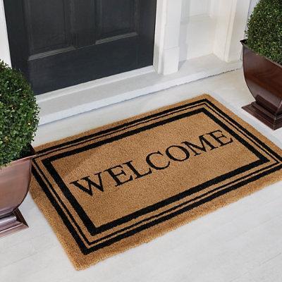 A1hc Welcome Rubber and Coir Classic Paisley Border Extra Large Double Doormat, 30x48