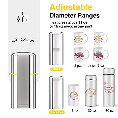 Tumbler Heat Press Machine, Tumbler Press for 20oz 30oz Sublimation  Tumbler, Mug Press Sublimation Machine for Sublimation 11oz 15oz Mugs Cup  Jar,110V