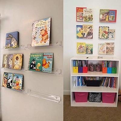 Fixwal Acrylic Shelves, 15 Inch Floating Wall Mounted Shelves, Clear Funko  Pop Display Case, Invisible Bookshelf, Wall Decor for Kids and Bathroom