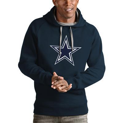 Women's Dallas Cowboys Antigua Navy Victory Chenille Pullover Sweatshirt