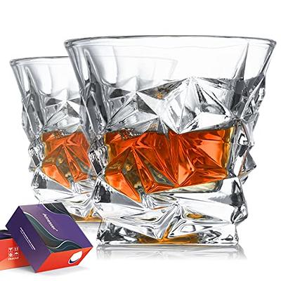 KANARS Whiskey Glasses Set of 4, 10 Oz Old Fashioned Bourbon Glass for Men  Dad, Rocks Barware Lowball Tumblers for Scotch, Malt, Vodka, Cocktail and  Irish Whisky Drinking - Yahoo Shopping