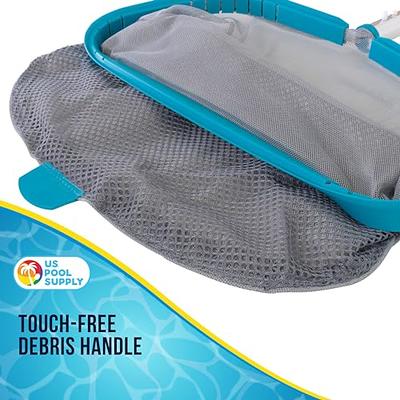 U.S. Pool Supply Professional Heavy Duty 18 Swimming Pool Leaf Skimmer  Rake with Deep Double-Stitched Net Bag - Strong Aluminum Frame for Faster  Cleaning & Easier Debris Pickup and Removal - Yahoo
