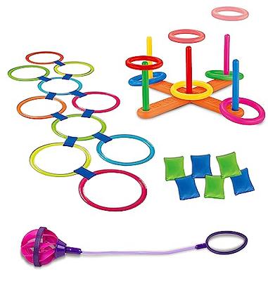 Topbuti 24 Pcs Multicolor Plastic Toss Rings Kids Ring Toss Game Carnival  Rings for Speed and Agility Practice Games, Garden Backyard Outdoor Games