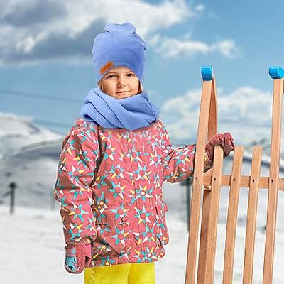 Kids Winter Hat Scarf Set Warm Fleece Balaclava Snow Ski Beanie