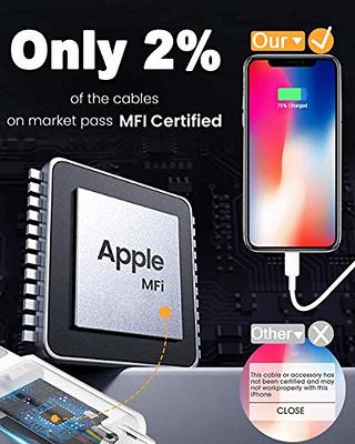 Apple MFi Certified 2pack iPhone Charger 6ft,Lightning Cable Long 6 Foot  Cord, Fast Charging Cables for 12/11/11Pro/11Max/ X/XS/XR/XS