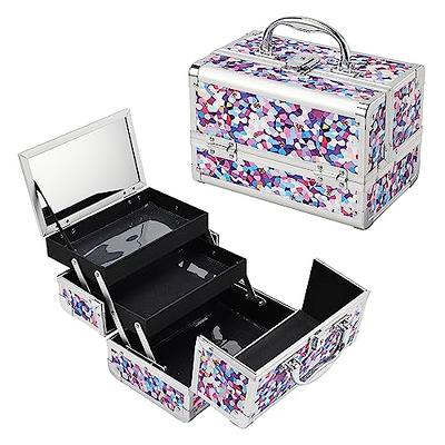 Tatayosi 4-in-1 Pink Cosmetic Organizer Box Cosmetic/Toiletry Bag