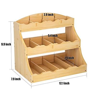 Bamboo Tea Organizer, Tea Bag Organizer for Cabinet, 3-Tier Tea Bag Holder  Stores Over 240 Tea Bags, Tea Station for Coffee Capsules, Creamer,  Sweetener, Sugar - Removable Divider (Self-assembly) - Yahoo Shopping