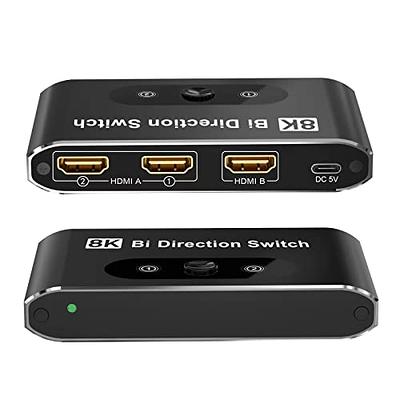 HDMI Switch 4K 120Hz, NEWCARE HDMI Splitter 4 in 1 Out, HDMI 2.1 Switch  Support 8K@60Hz 48Gbps for Xbox Series PS5/4/3 HD TV Monitor Projector