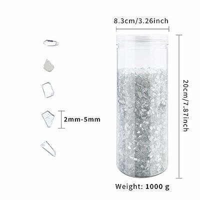 BILLIOTEAM 2.2lb/1000g Decoration Crushed Glass,Reflective White Glass  Gravel Pebbles Stone Beads Chips for Platinum Reflective,Resin Art,Fish  Tank Aquarium Garden - Yahoo Shopping