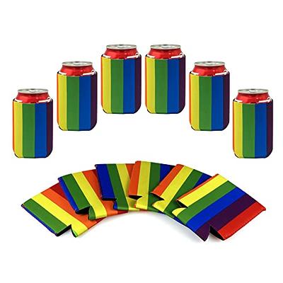 Can Cooler Sleeve, Beer Drink Coolies, Vertical Rainbow Stripe Insulated  Beer Can Cooler Sleeves, LGBTQ Accessories for Weddings, Pride Party,  Events (Pack of 12) - Yahoo Shopping