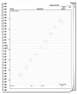 Lab Notebook Spiral Bound 100 Carbonless Pages (Copy Page Perforated)  (Hardcover) 