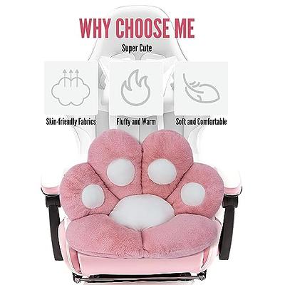 MOONBEEKI Cat Paw Cushion Comfy Kawaii Chair Plush Cushions Shape Lazy Pillow for Gamer Chair 28'x 24' Cozy Floor Cute Seat Kawaii for Girl Worker Gif