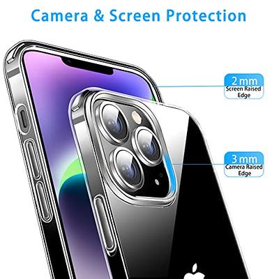 LEKEVO Frameless Fit for iPhone 14 Pro Max Case with Camera Lens Protector,  Slim Soft TPU Shockproof Phone Cover, Minimalist Yet Protective Bumper