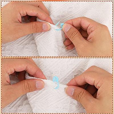 9PCS Large-Eye Needles Steel Yarn Knitting Needles Sewing Needles Darning  Needle, Silver, One Size