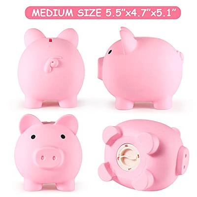 Piggy Bank, Unbreakable Plastic Money Bank, Coin Bank for Girls and Boys,  Medium Size Piggy Banks, Practical Gifts for Birthday, Christmas, Baby