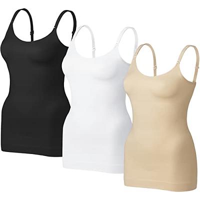 VVX Womens Shapewear Camisole Tank Tops - Body Shape for Women Tummy  Control Seamless Compression Tank Tops （3pk Black+White+Nude XXL） - Yahoo  Shopping