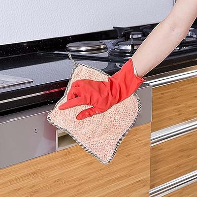 10 Pack Kitchen Towels - 9.84 x 9.84 inch Cotton Kitchen Towels and  Dishcloths Set - Bulk Dish Towels for Kitchen 