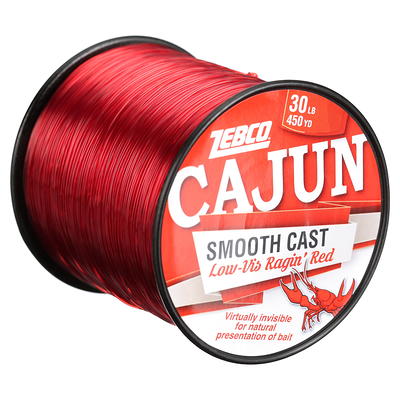 Zebco Cajun Line Smooth Cast Fishing Line, Low Vis Ragin' Red, 30