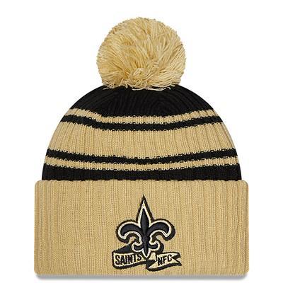 New Orleans Saints New Era 2023 Black Sideline Cuffed Knit Hat with Pom