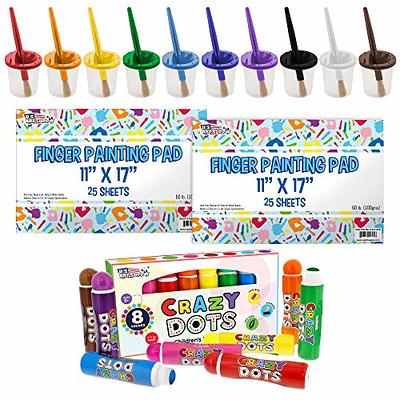 U.S. Art Supply 8 Color Crazy Dots Markers Bundled with Large (Pack of 2  Pads) 11