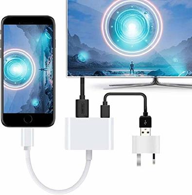 [Apple MFi Certified] Lightning to HDMI Adapter Cable, Compatible with  iPhone to HDMI, 1080P Digital AV Converter, for iPhone iPad iPod to TV Cord