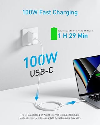  Anker USB C Charger Cable(100W 6ft) USB 2.0 Type C Cable Fast  Charging for iPhone 15/15Pro/15Plus/15ProMax MacBook Pro 2020,iPad Pro  2020, iPad Air 4,Samsung Galaxy S23+/S23 Ultra(Midnight Black) : Electronics